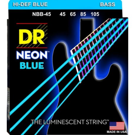 DR Neon Hi-Def Blue K3 Coated Bass String 45-105