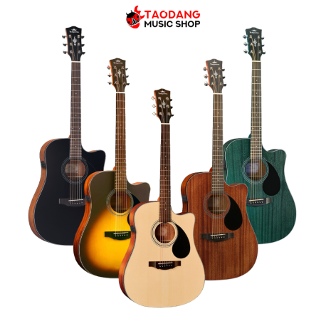 กีต้าร์โปร่งไฟฟ้า Kepma EDC EQ K10 สี Black