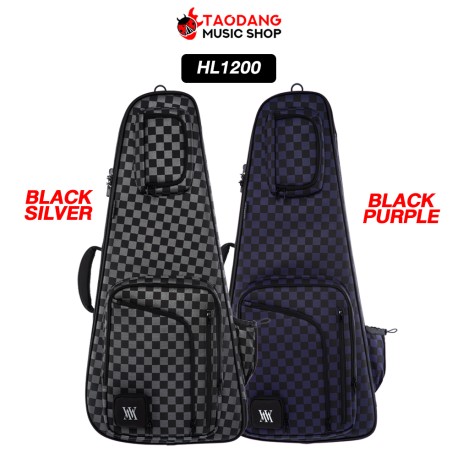 กระเป๋ากีต้าร์ไฟฟ้า Moonwalk HL1300 สี Black Purple