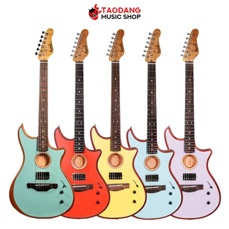 Kazuki Hybrid Guitar Acoustacaster ST Electric Acoustic Guitar