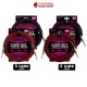 สายสัญญาณโมโน Ernie Ball P06394 Braided Straight to Straight สี Red Black