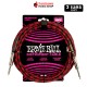 Ernie Ball P06394 Braided Straight to Straight Red Black