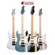 Electric Guitar Kazuki Zen Series Ash Green Blue Gray Stripe