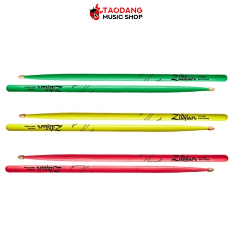 ไม้กลอง Zildjian 5A Acorn สี Neon Yellow