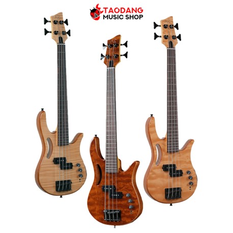เบสไฟฟ้า Akama Mini Beast Bass QM สี Natural