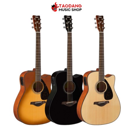 กีต้าร์โปร่งไฟฟ้า Yamaha FGX800//02 สีไม้