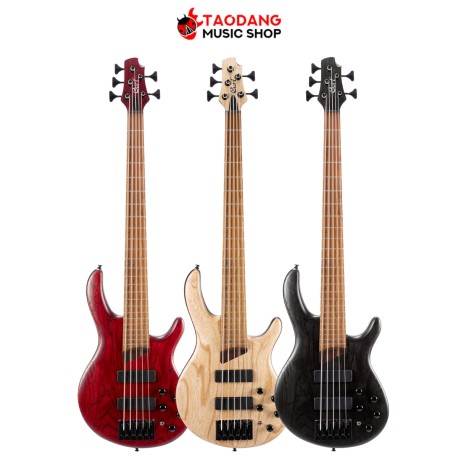 เบสไฟฟ้า Cort B5 Element Artisan Series สี Open Pore Burgundy