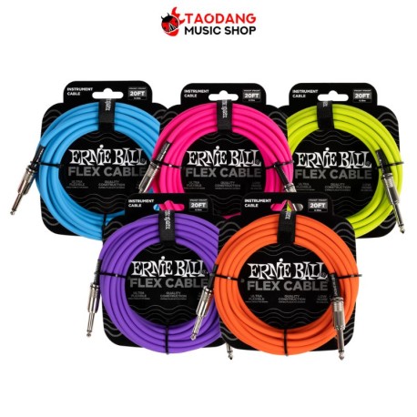 สายสัญญาณ Ernie Ball Flex 20FT Straight to Straight