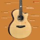 Kepma G1S GA EQ L1 Smart Loop Electric Acoustic Guitar