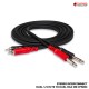 Hosa Stereo Interconnect Dual 1/4 in TS to Dual RCA TS TO RCA Cable