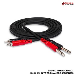Hosa Stereo Interconnect Dual 1/4 in TS to Dual RCA TS TO RCA Cable