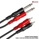 Hosa Stereo Interconnect Dual 1/4 in TS to Dual RCA TS TO RCA Cable
