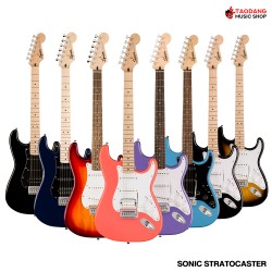 กีต้าร์ไฟฟ้า Squier Sonic Stratocaster สี Black