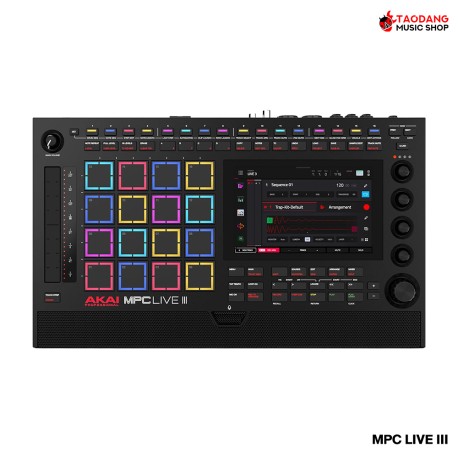 อุปกรณ์แซมเพลอร์ ซีเควนเซอร์ และเอฟเฟกต์เสียง แบบพกพา Akai MPC Live 3 สี Black
