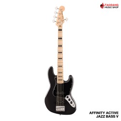 เบสไฟฟ้า Squier Affinity Active Jazz Bass V สี Black Metallic