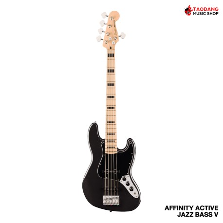 เบสไฟฟ้า Squier Affinity Active Jazz Bass V สี Black Metallic