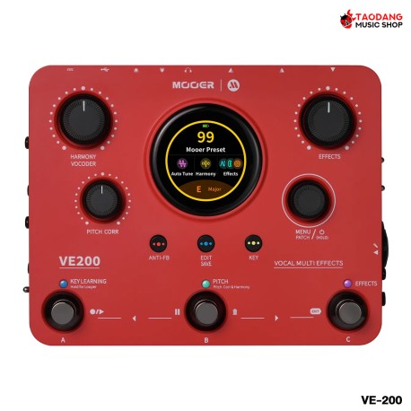 มัลติเอฟเฟคร้อง Mooer VE20 สี Red