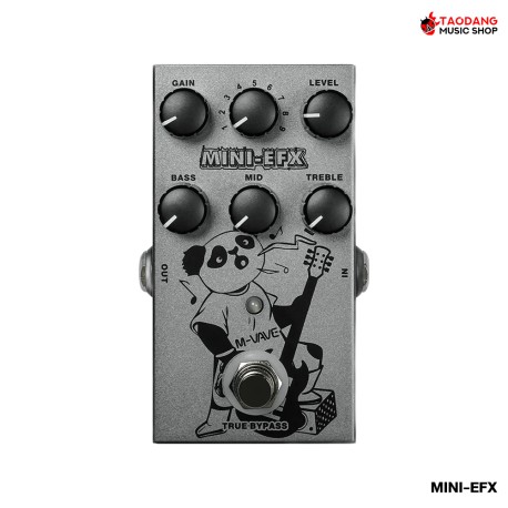เอฟเฟกต์ก้อนกีต้าร์โอเวอร์ไดรฟ์ และดิสทรอชั่น M Vave Mini-EFX สี Silver